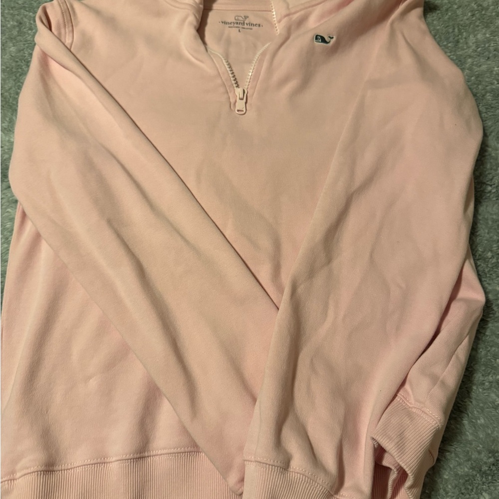 Vineyard Vines Light Pink Zip-Up Sweater